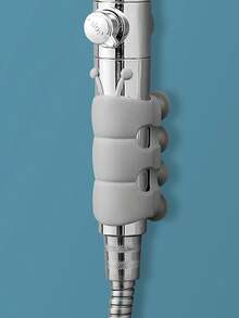 Universal Caterpillar Shower Rack With Suction Cup, Movable Fixed Seat, Punch-Free Installation, And Adjustable Spray Head Base For Bathroom Accessories, Bathroom Suction Cup Water Heater Portable Shower Head Holder, Bathroom Bathing Tool Bathroom Organizer Storage Back To School