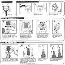 粉色迷你流苏制作器，手持式绒球编织工具，流苏制作机，适用于DIY珠宝和家居装饰，易于使用