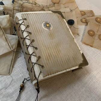 Handmade Sheepskin Paper Vintage Notebook, Original Handmade Vintage Notebook With Binding Elements, Original Design, Handmade, Suitable For Collecting Personal Vintage Notebooks, Vintage Notebook