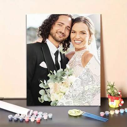 Custom Paint By Number, Personalized Paint By Numbers For Beginner, DIY Canvas Oil Painting Make Your Photo, Color Paint By Number Set Ideal Gift Choice For Family, Friends, Pets Home Decor