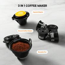 SHARDOR 3 In 1 Single Serve Coffee Maker For Ground Coffee & Teas, 6 To 14oz Brew Sizes, With 40oz Removable Water Reservoir, Self-Cleaning Function. - Black - View 4