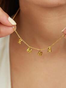 1 chiếc vòng cổ tên hình bong bóng 3D, mặt dây chuyền chữ cái đầu hình bong bóng bằng thép không gỉ, quà tặng trang sức cá nhân hóa, vòng cổ chữ cái đầu hình bong bóng tròn tùy chỉnh - Quà tặng cá nhân hóa cho bạn bè, người yêu và gia đình, vòng cổ tên tùy chỉnh được thiết kế đặc biệt, phù hợp cho đám cưới, Ngày Valentine, Ngày của Mẹ, thời trang, cổ điển, tối giản, thường ngày, tùy chỉnh dễ thương, trang sức dành cho nữ. - Dây chuyền vàng O - Xem 7