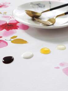 1 szt. obrus z PVC z nadrukiem kwiatu wiśni – wodoodporny, olejoodporny, plamoodporny, prostokątny obrus do jadalni, kuchni, na imprezę, piknik na świeżym powietrzu – dekoracja bez zagnieceń, łatwa w czyszczeniu