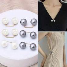 2pcs Pearl Jeans Ankle Clip, Chest Anti Light Needle, Anti Stepping Slipper Buckle, Pants Length Adjuster - Multicolor - View 17