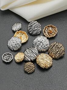 12 chiếc cúc kim loại tròn kiểu cổ điển với sọc bất đối xứng, thích hợp cho áo len, áo khoác, áo jacket, áo khoác thường ngày, giày dép, mũ, hộp quà và các dự án DIY khác. - Nhiều màu - Xem 4