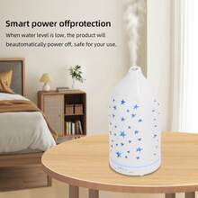 Star Hollow Essential Oil Diffuser  7 Adjustable LED Lights, Whisper-Quiet  Auto Off - White - View 2
