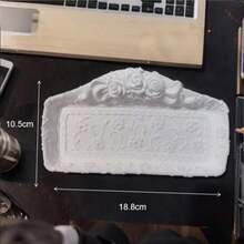 Jewelry Display Stand Gypsum Rose Vintage Jewelry Tray Holder Organizer Necklace Photography Prop - Multicolor - View 9