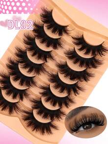 7 Pares/Pacote, DL02 Cachos Russos D, Cílios Inteiros, Ferramentas de Maquiagem para Olhos Naturalmente Volumosos, São Muito Grossos, Encaracolados e Bagunçados, Aumentam o Tamanho dos Olhos, Adequados para Festa, Palco, Performance, Cosplay, Cílios Inteiros, Cílios Completos, Ferramentas de Maquiagem para Extensão de Cílios, Cílios Volumosos Independentes, Muito Grossos e Muito Encaracolados Naturalmente