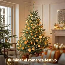 12 piezas Bolas navideñas para decorar el árbol de Navidad, 6cm bolas colgantes irrompibles para decorar el árbol de Navidad. - Amarillo - Ver 4