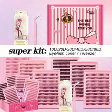 6 Boxes D Curl DIY Cluster Lash Extension Kit Cluster Lashes Mixed Different Length And Styles Natural Volume Fluffy, Clear Band Bottom Individual Lashes Cluster Segmented Spikes,With Eyelash Curler ,One-Stop Shopping Lash Kit Lash Gift Pack,For Yourself Or Friend Family Best Girl Gift - màu đen - Xem 1