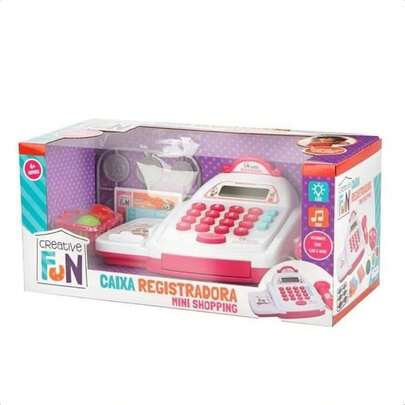 Multilaser Caixa Registradora Infantil com Luz Som Rosa Multikids