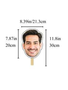 1/3/5/10pcs Custom Heads On A Stick Face On A Stick, Custom Bachelorette Party Decor Big Head Face Cutouts Bridal Party Props Fat Head Custom Face Fan Suitable For Various Parties Such As Birthday Celebrations, Weekend Barbecues And Cocktail Parties Parties, , Colorful, Cute, Adorable, Funny, Kawaii, Y2K, Stylish, Unisex