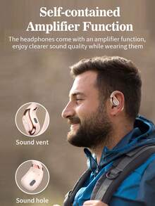 1 Pair Of Wireless Open-Ear Bone Conduction Earphones Ear-Hook Sports Running Heavy Bass Long Battery Life Headphones Unisex Style Smart Voice Assistant Wake-Up AI Translation Noise Reduction Digital Display