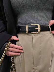 Ein einfarbiger, lässiger, retroaktiver und eleganter PU (Polyurethan) vielseitiger Alltagsoutfit für Pullover, Jeans und Mäntel, geeignet für alle vier Jahreszeiten