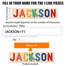 Birthday Gift--1PC Custom Name Puzzle,Personalized 3D Alphabet Jigsaw & Wooden Name Puzzle. Perfect For Baby Boy Or Girl, Ideal As Birthday, Christmas, Anniversary Gifts - Pastel-girl - View 3