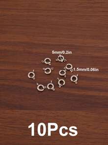 10Pcs 18K Gold Plated 5-18mm Circle Spring Buttonr Stainless Steel Clasps Hooks End Connectors For DIY Bracelet Necklace Clasps Jewelry Making Accessories - Spring Buckle - View 14