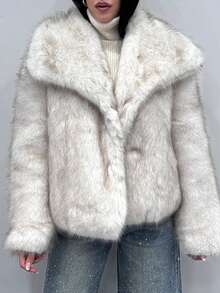 Women's Faux Fur Coat, Warm And Windproof Jacket For Autumn/Winter