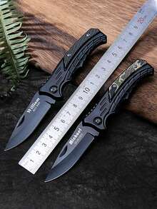 Customized Camping Folding Knife, Fruit Knife, Portable Pocket Knife Suitable For Outdoor Camping, Hunting, Survival, Men's Tool Gift - Style a - View 1
