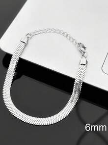 Men's Bracelet Fine Mesh Silver Stainless Steel - Xám - Xem 2