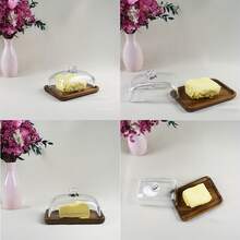 Vintage Acacia Wood Butter Dish - Perfect For Wedding Cakes, Snacks & Fruit | Ideal Kitchen & Restaurant Accessory