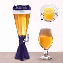 Beer Tower Dispenser, 3L/101 Ounce Drink Beverage Dispenser W Ice Tube - Purple - View 4