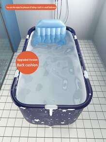 1. Portable Modern Folding Bathtub, Efficient Insulation, Comes With Inflatable Backrest, Seat Cushion And Drainage Pipe (Random Color), Suitable For Cold And Hot Water Therapy, Sauna And Ice Bath, Full Body Immersion, Portable Durable Folding Spa Tub, Thick Design, Space-Saving, Easy Storage, Ideal For Home Spa And Luxury Bathroom, Perfect Choice For Home Bathing