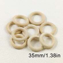 10-100pcs/pack Natural Solid Wood Round Ring With Bark Edge, For Diy Jewelry Making, Crafting And Wood Carving, Diameter Range: 12-95mm - Wood ring (log color) - View 11