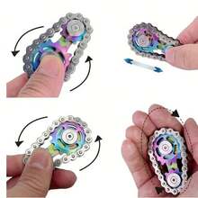 1pc Dual Speed Finger Spinner - Metal Alloy Material, Smooth Bearing, Portable, Suitable For Indoor And Outdoor Use, No Power Required, Stress Relief Toy, High-Quality Metal Texture, Well-Crafted - Multicolor - View 8