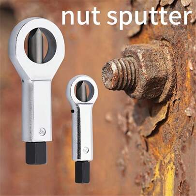 1 件钢制螺母劈开器工具 - 重型生锈螺母拆卸器、破碎器和提取器，适用于车间 - 可靠且操作简便