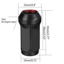 Alloy Wheel Nuts Black Long - Black - View 2