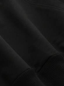 Teen Boys Hooded Sweatshirt, Y2K Style Long Sleeve Sweatshirt, Suitable For Older Children And Teenagers. Simple And Fashionable, Perfect For Casual Daily Wear, Suitable For Spring, Autumn, And Winter. - Black - View 7