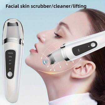 1 pieza Exfoliador eléctrico para la piel - 500mAh recargable por USB, raspador facial eléctrico, removedor de puntos negros por vibración, espátula facial exfoliante y reafirmante, dispositivo de limpieza facial y cuidado de la belleza, ¡un regalo pensado para tu pareja en Navidad!