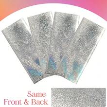 1/3pcs Silver Holographic Tablecloths Shiny Disco Laser Table Cloths 137*243cm Iridescent Plastic White Table Cover For Birthday Party, Wedding, Christmas, Winter Graduation Party Supplies - Multicolor - View 5