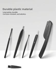 7/16/24件套不锈钢指甲钳套装，带便携盒，美甲工具，绿色指甲修剪器 - 棕色 - 查看 5