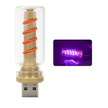 1pc Car USB Glass Decorative Ambient Light LED Spiral Atmosphere Light High-Brightness Lighting Neon Light For Car Home Decoration Light