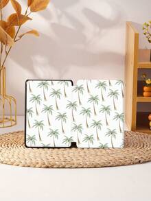 Funda protectora para tableta con patrón de árbol de coco, compatible con iPad 9.7/10.2/10.5/10.9/12.9/Pro 11, 10a generación, compatible con Samsung Galaxy Tab S6 Lite 10.4 pulgadas, compatible con Kindle Paperwhite 12a generación 2024, Kindle 2022 (11a generación), suave anti caída, soporte inteligente/activación/suspensión automática. Cubierta protectora con patrón de plantas.