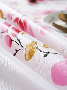 1 szt. obrus z PVC z nadrukiem kwiatu wiśni – wodoodporny, olejoodporny, plamoodporny, prostokątny obrus do jadalni, kuchni, na imprezę, piknik na świeżym powietrzu – dekoracja bez zagnieceń, łatwa w czyszczeniu