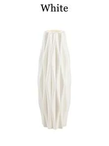 1 قطعة إناء بلاستيكي أبيض، إناء ذو مظهر سيراميكي زخرفي لترتيب الزهور، تصميم بسيط وبسيط للغرفة المعيشية والنوم والشرفة، مناسب للغرفة المعيشية وطاولة الطعام وخزانة التلفزيون، مصنوع من مادة البولي بروبلين، تصميم مقاوم للسقوط، رائع كهدية عيد ميلاد أو تخرج، ديكور المنزل، إناء زهور، إناء زجاجي