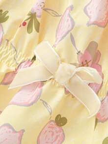 Balabala 女童夹克，荷叶边蝴蝶结细节，2025年秋季新款，甜美风 - 黃色調 - 查看 7