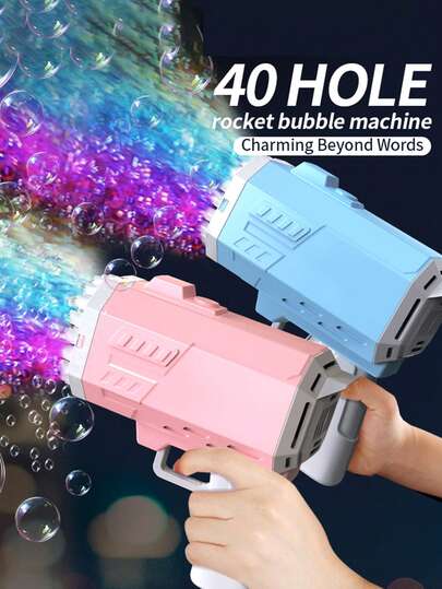儿童电动泡泡机玩具，手持式水泡泡吹机，适合男孩和女孩（不含电池和泡泡液）