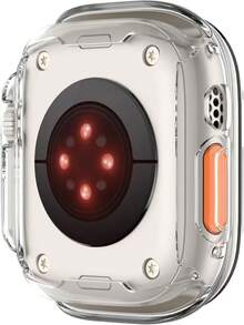 1-Pack Compatible With Apple Watch Series 10 46mm Case, [HD] Ultra-Thin Tempered Glass Screen Protector, All-Around Hard PC Glossy Cover - Clear - View 6