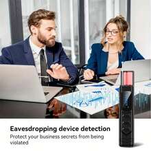 Rechargeable Smart Camera Detector, Anti-Eavesdropping, Anti-Spy, Anti-Tracking Device To Protect Privacy And Security. Wireless Signal, Infrared Detector, Anti-Positioning, Hotel Anti-Spy, Hidden Camera Detector. Compatible With GPS Tracker, Wiretapping Equipment, Anti-Spy Detector, Wiretap, RF Signal. 5 Levels, 4 Professional Modes, 24-Hour Working Time.
