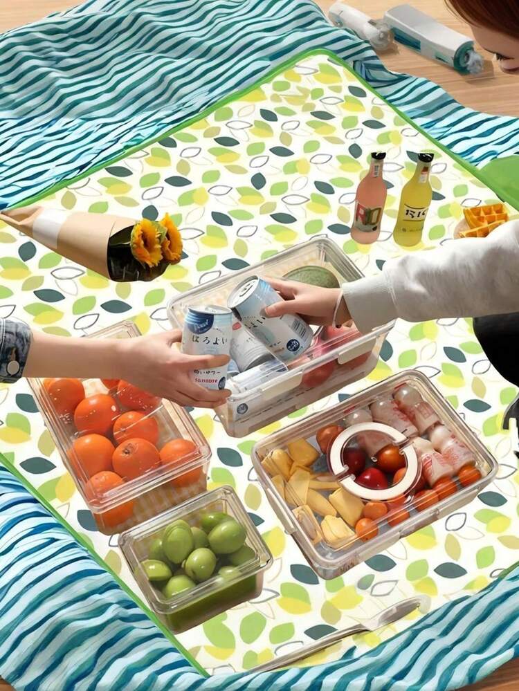 1 件装户外野餐垫，便携式露营垫，沙滩防潮垫，帐篷地垫，防水草坪垫，室内外家庭游戏旅行毯（请注意图片说明） - 小綠葉 - 查看 6