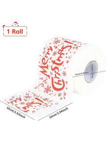 1 rouleau, papier toilette thème de Noël festif - Père Noël, renne et designs d'arbre de Noël mignons et de bandes dessinées, papier hygiénique doux pour la salle de bain, idéal pour les célébrations de Noël et des fêtes, cadeau de fête de Noël, décoration de fête de Noël