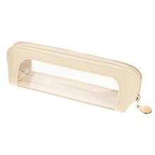 Transparent Travel Cosmetic Bag, Portable Cosmetic Storage Box, Suitable For Lipstick, Eyebrow Pencil, Makeup Brushes, Small And Stylish, Dressing Table Accessories, Minimalist Design, Very Suitable For Outdoor Travel, Cosmetic Bag - 白色 - 查看 2