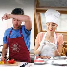 Gorro de chef ajustable unisex para cocinar, asar a la parrilla para adultos y niños - Multicolor - Ver 3