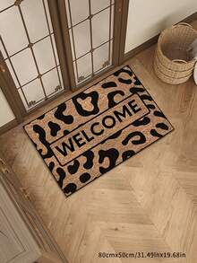 1 Stück Leopard Muster Fußmatte, maschinenwaschbar, stilvoller Eingangsteppich - geeignet für Küche, Esszimmer, Flur, Fußmatte, kleiner Teppich, Willkommens-Matte, Teppich, Matte, Outdoor-Fußmatte, Küchen-Teppich, Heimdekoration, Vordertür-Matte, kleiner Bereich-Teppich, Outdoor-Matte, Heimdekoration, Bereich-Teppich, Garten-Teppich, waschbarer Teppich - Verschiedenfarbig - Übersicht 3