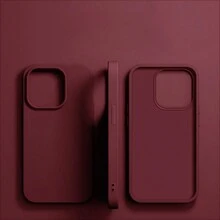 VRNOEI 防震纯色基础款手机壳，兼容 17/13/12/11/14/15/16 Pro Max，全包式配件，兼容 16/14/15 Plus/17 AIR，生日礼物派对佳品，国际版，非国内版 - 酒紅色 - 查看 113