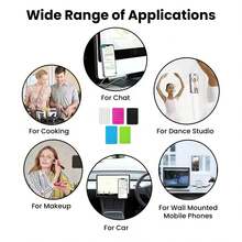 1PC Silicone Suction Cup Phone Case Mount Double Sided, Phone Accessories Hands-Free Strong Grip Holder For Selfies And Videos, Silicon Phone Stand Sticky For IPhone And Android.(BLACK) - màu đen - Xem 9