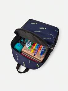 Balabala 儿童背包 男童女童 印花轻便休闲背包 - 藍綠色調 - 查看 4